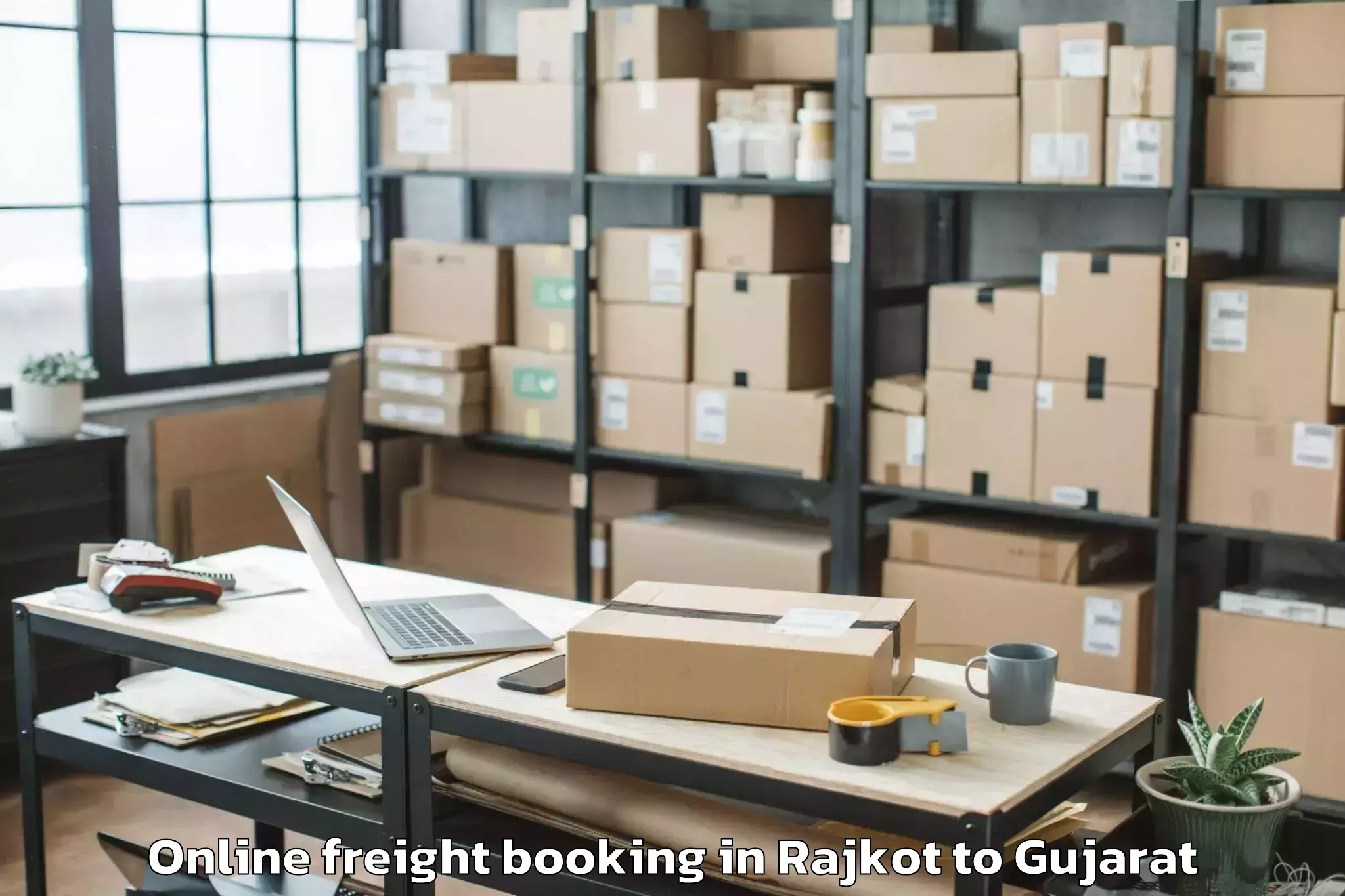 Book Rajkot to Ahmedabad Airport Amd Online Freight Booking Online